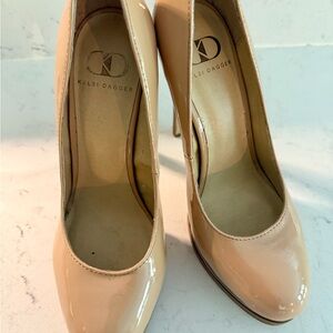 Kelsi Dagger Beige Patent Heels